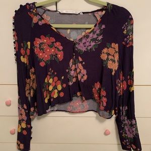 Zara Trafaluc collection floral crop top 🌸